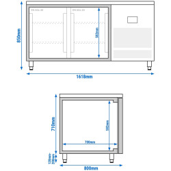 Masa congelatoare pentru panificaţie GGM Gastro BTGI168 (Inox) Thumb