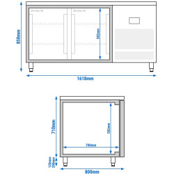 Masa congelatoare pentru panificație GGM Gastro BTI168 (Inox) Thumb