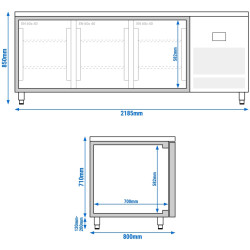 Masa congelatoare pentru panificaţie GGM Gastro BTI228 (Inox) Thumb