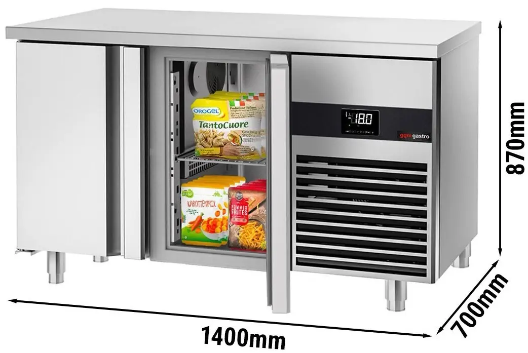 Masa congelatoare GGM Gastro GTF147ND-EF (Inox) - 7