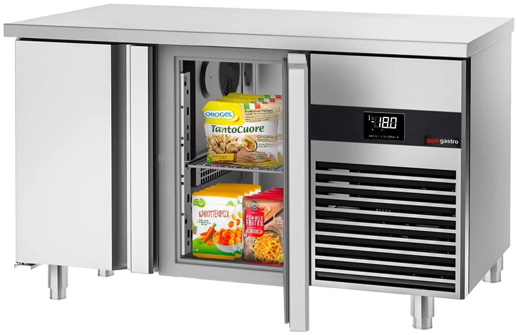 Masa congelatoare GGM Gastro GTF147ND-EF#SBG (Inox/Green) - 3