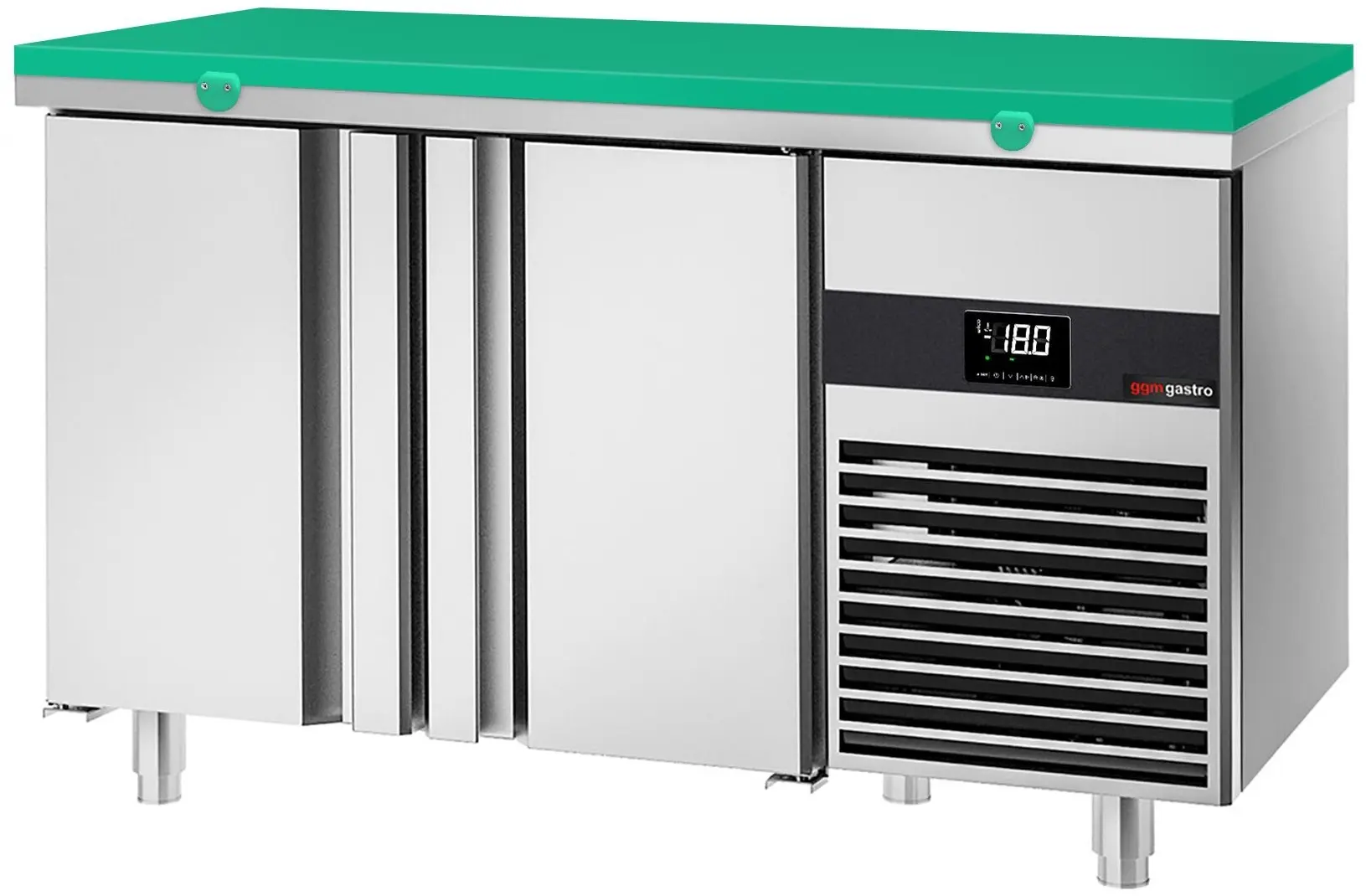 Masa congelatoare GGM Gastro GTF147ND-EF#SBG (Inox/Green)