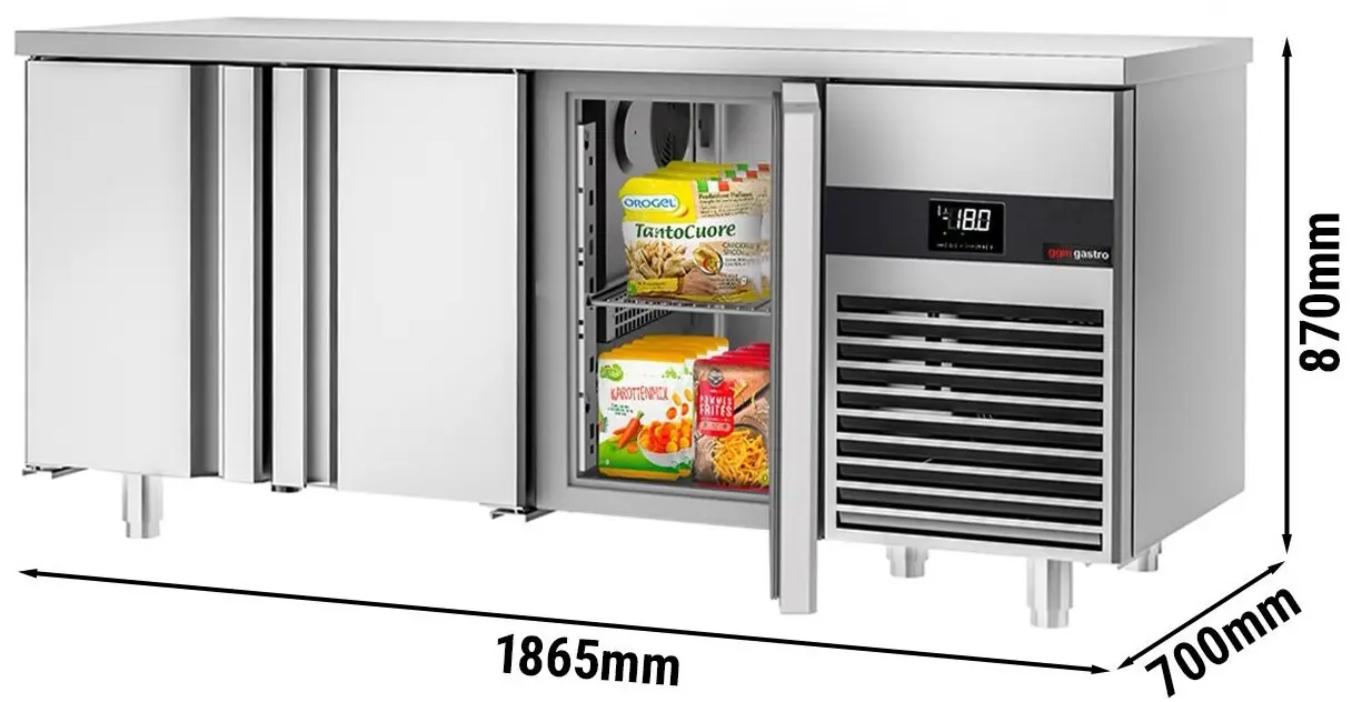 Masa congelatoare GGM Gastro GTF187ND-EF (Inox) - 5