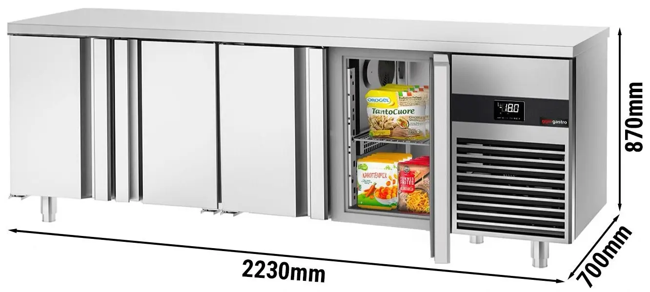 Masa congelatoare GGM Gastro GTF227ND-EF (Inox) - 5