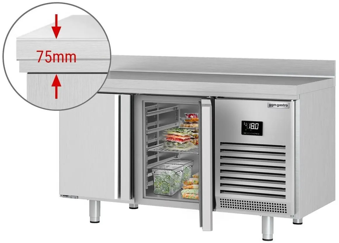 Морозильный стол GGM Gastro TKI157 (Inox) - 3