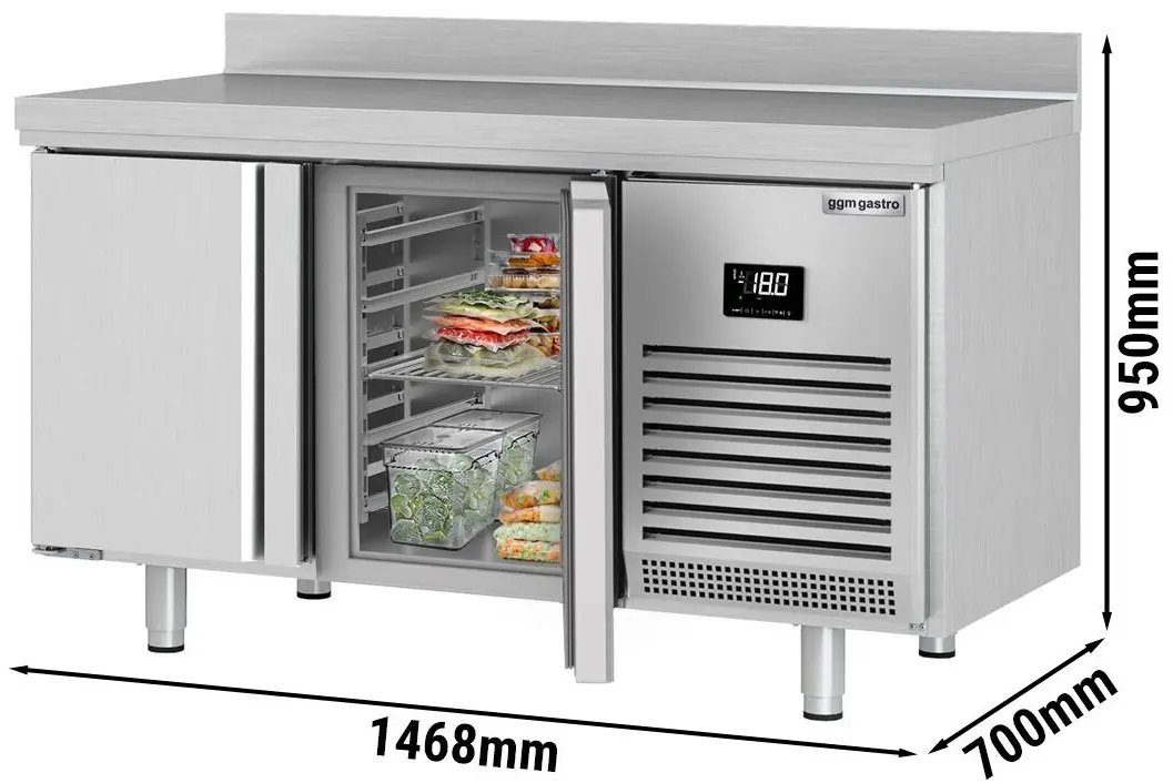 Морозильный стол GGM Gastro TKI157 (Inox) - 7