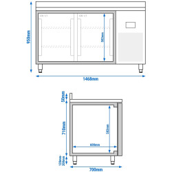 Морозильный стол GGM Gastro TKI157 (Inox) Thumb