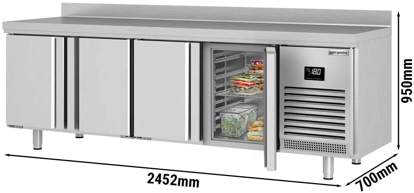 Морозильный стол GGM Gastro TKI257 (Inox) - 7