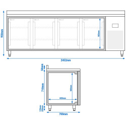 Морозильный стол GGM Gastro TKI257 (Inox) Thumb