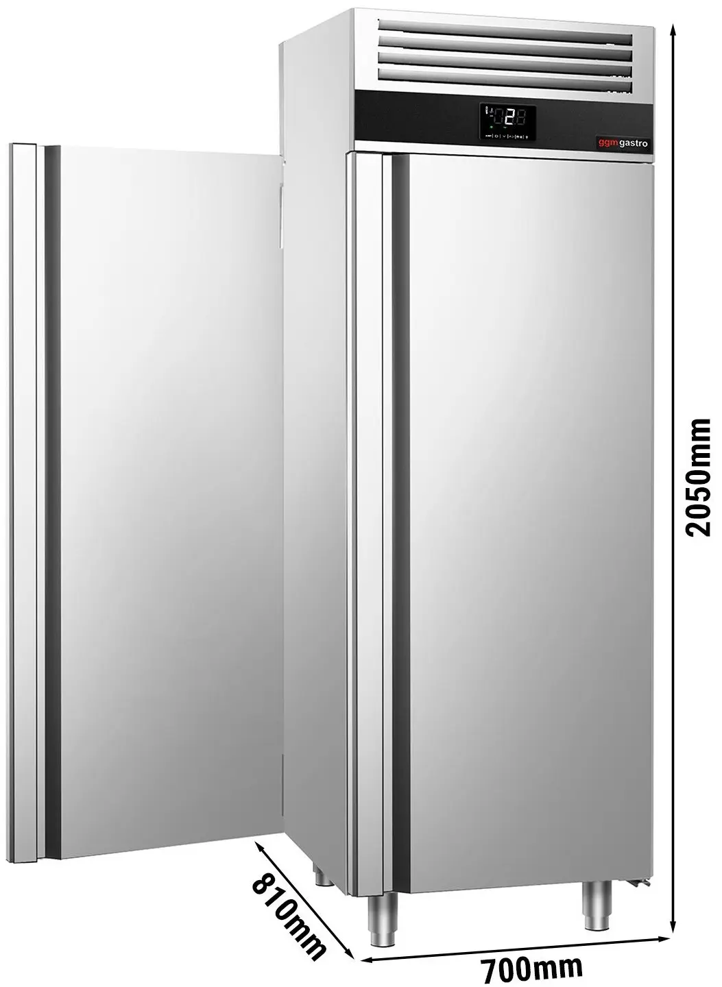 Dulap frigorific cu ușă de trecere GGM Gastro Premium KSF700T2 (Inox) - 7