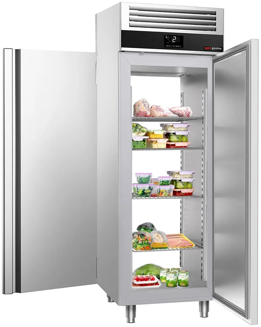 Dulap frigorific cu ușă de trecere GGM Gastro Premium KSF700T2 (Inox)