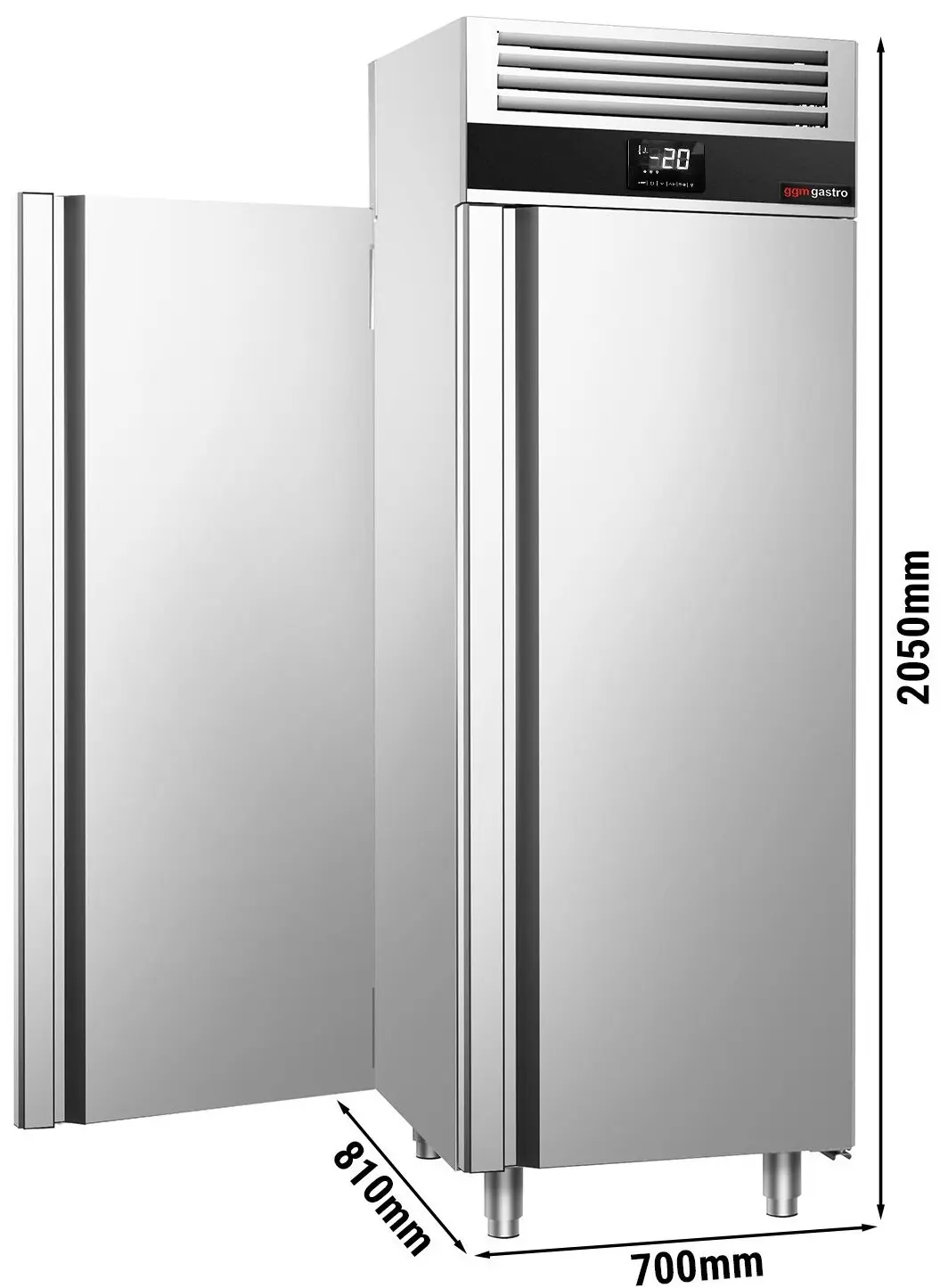 Dulap de congelare cu ușă de trecere GGM Gastro Premium TKSF700T2 (Inox) - 8