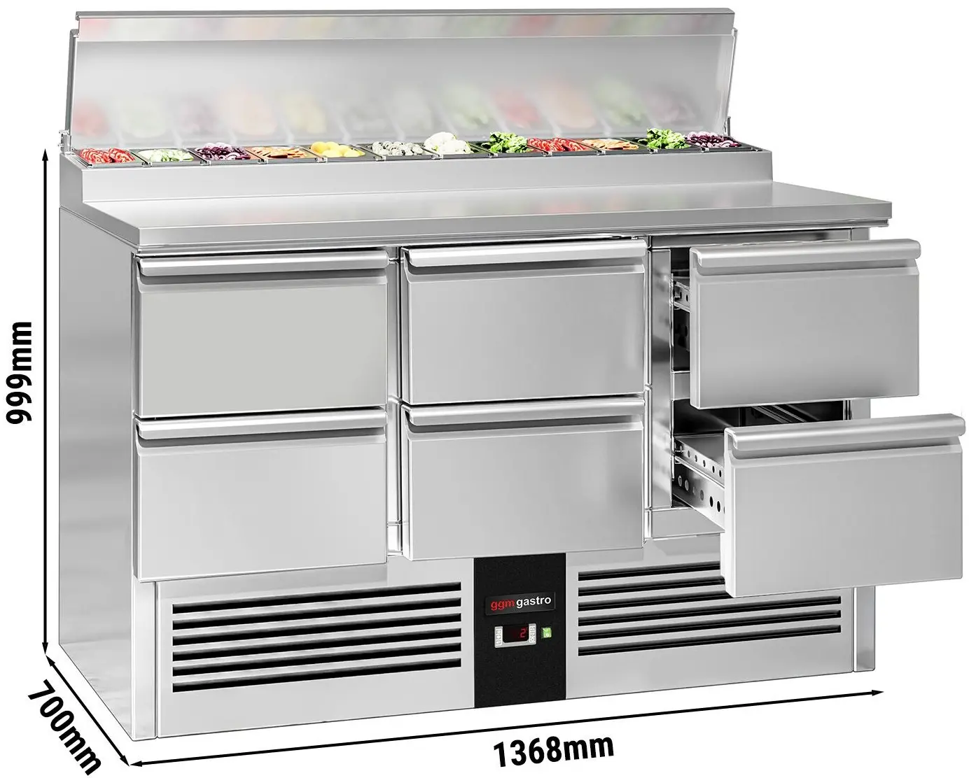 Saladeta GGM Gastro SAG147AND#3#SBG1212 (Inox) - 12