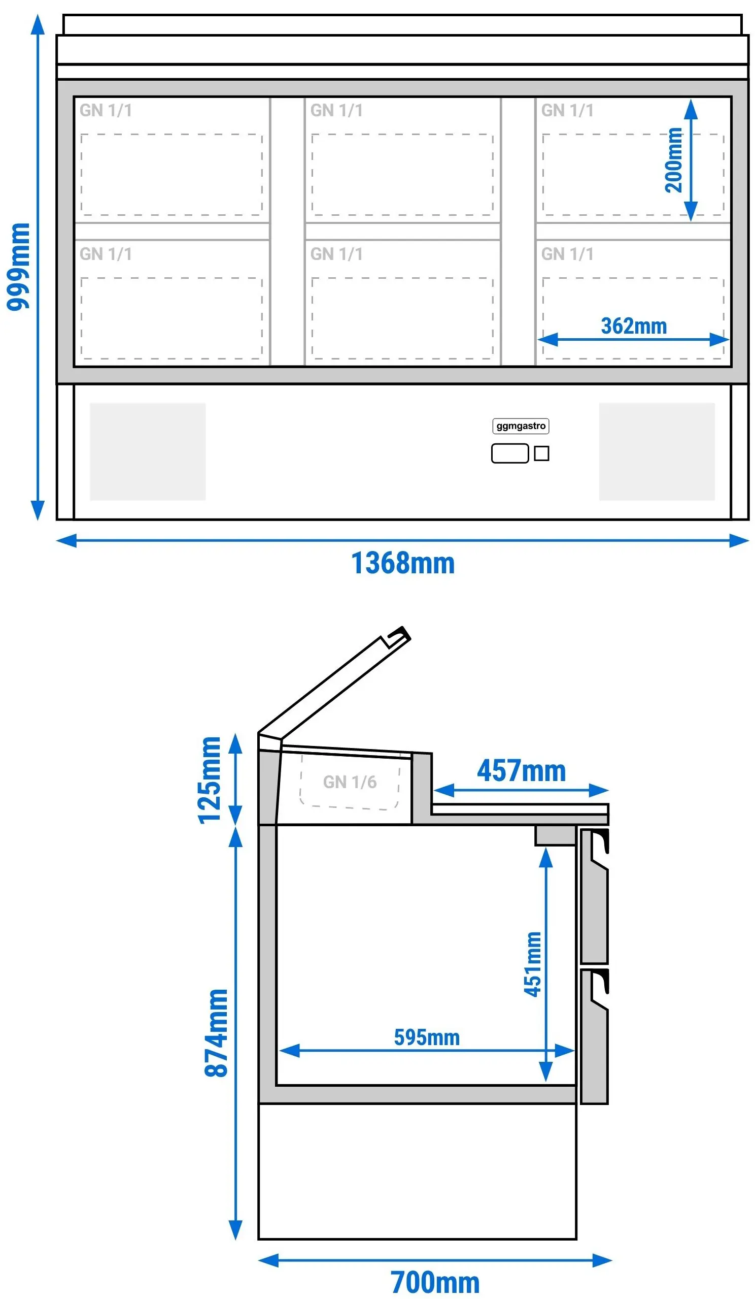 Saladeta GGM Gastro SAG147AND#3#SBG1212 (Inox) - 13