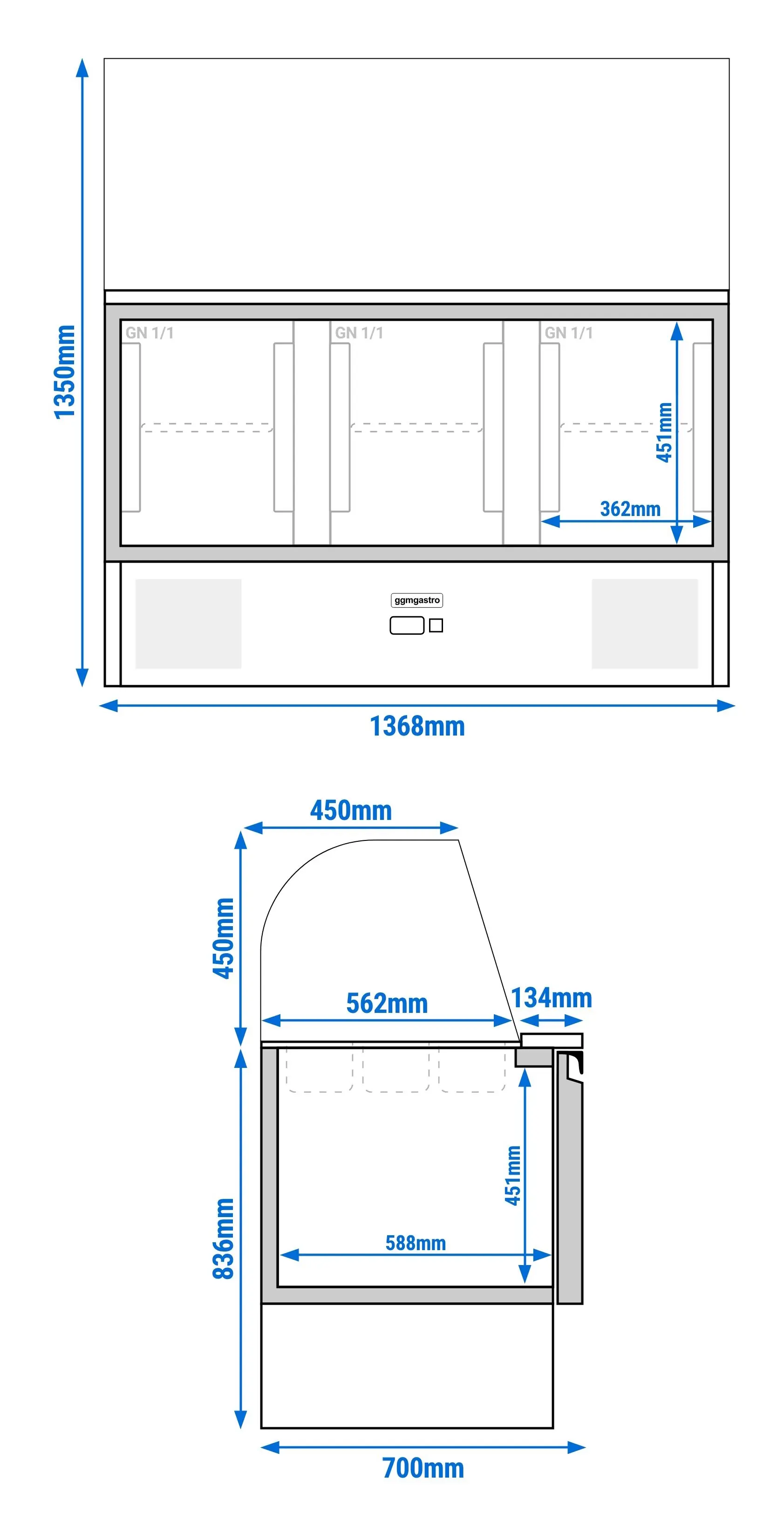 Saladeta GGM Gastro SAG147DRG#GSG147#GT (Inox) - 11