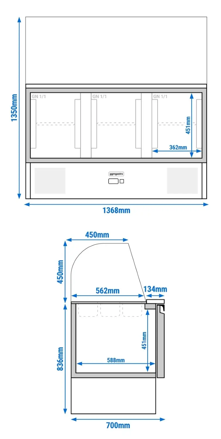 Saladeta GGM Gastro SAG147DRG#GSG147 (Inox) - 11