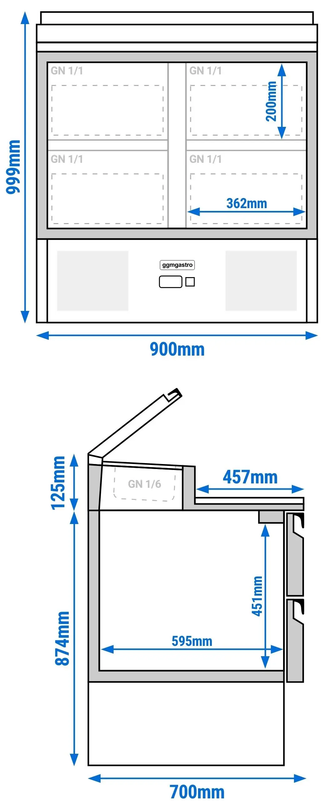 Саладетта GGM Gastro SAG97AND#2#SBG1212 (Inox) - 13