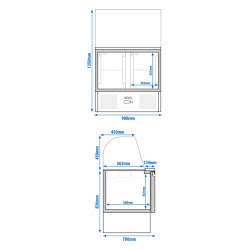 Saladeta GGM Gastro SAG97DRG-OG#GSG97 (Inox) Thumb