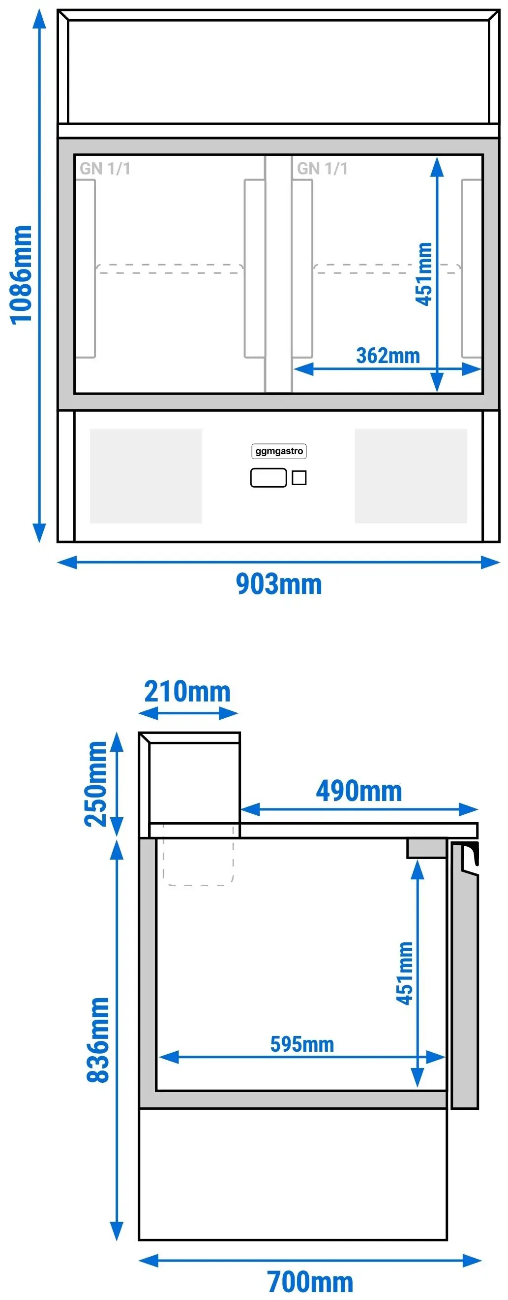 Саладетта GGM Gastro SAG97GND#2#GT (Inox) - 14