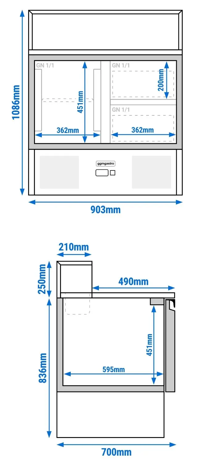 Saladeta GGM Gastro SAG97GND#SBG1212 (Inox) - 13