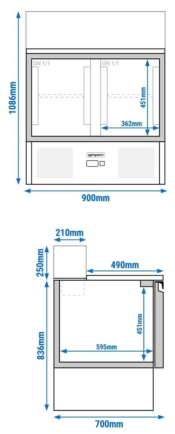 Saladeta GGM Gastro SAG97OG#GSG97E#GT (Inox) - 13