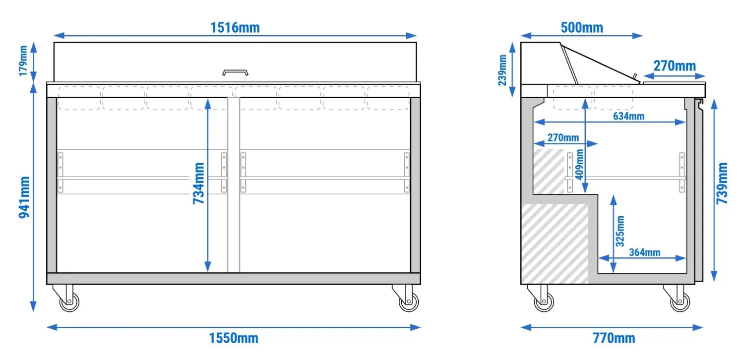 Saladeta GGM Gastro SAS155N (Inox) - 6