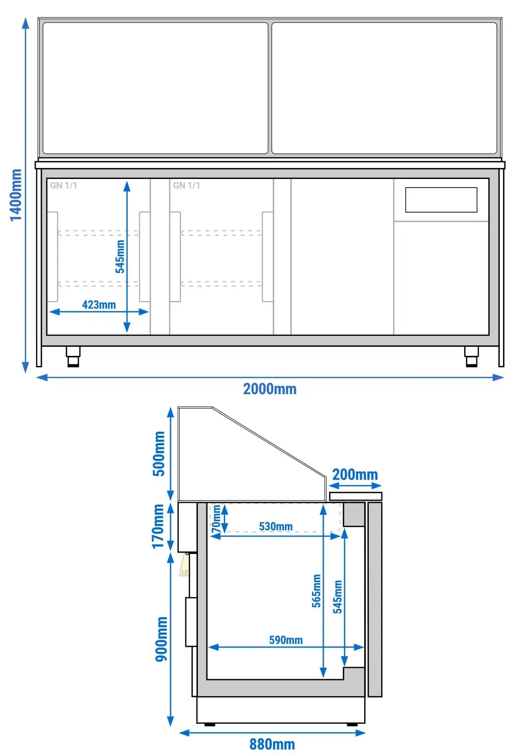 Саладетта GGM Gastro Toronto SAE200DN (Black/Natural) - 8
