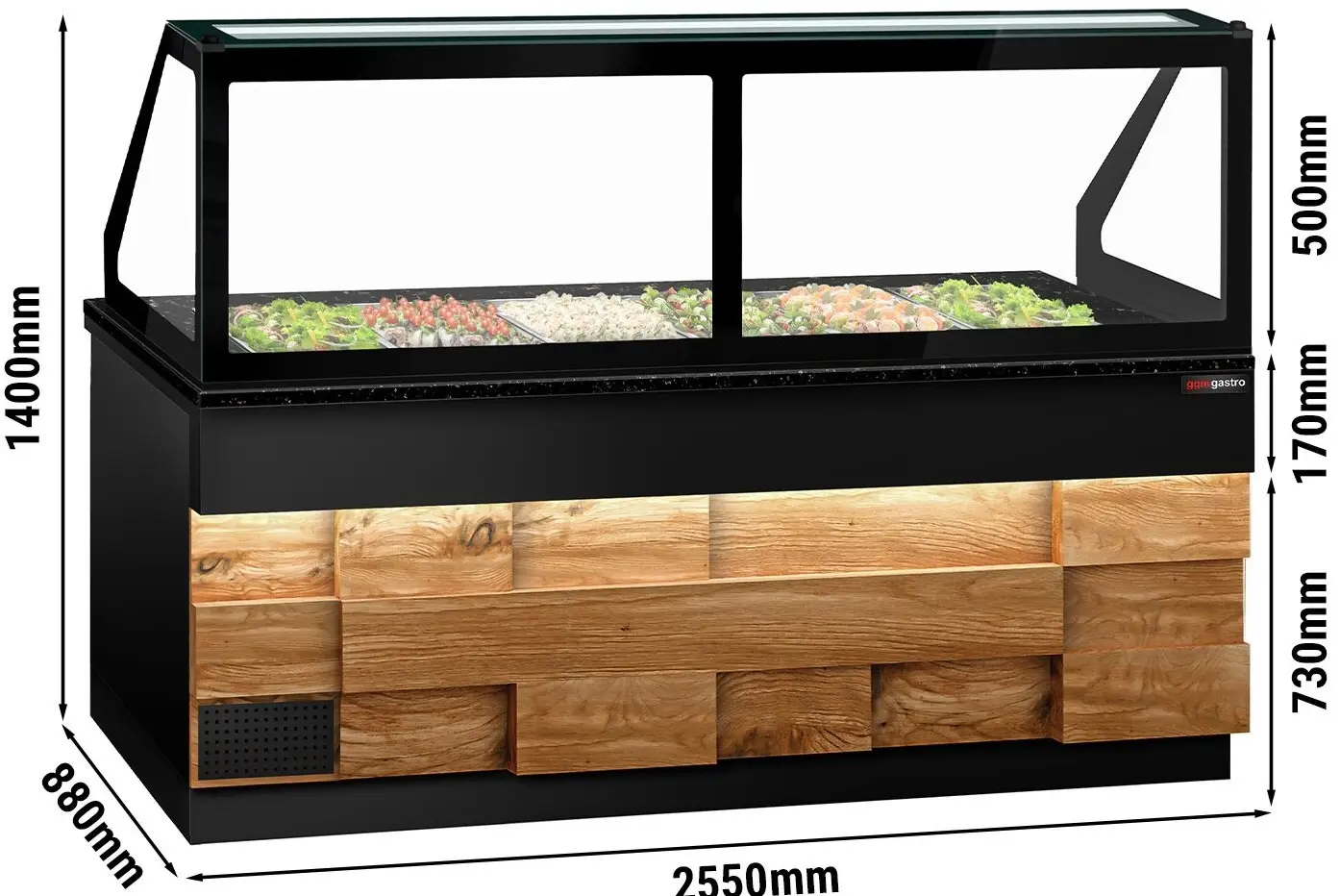 Саладетта GGM Gastro Toronto SAE255DN (Black/Natural) - 7