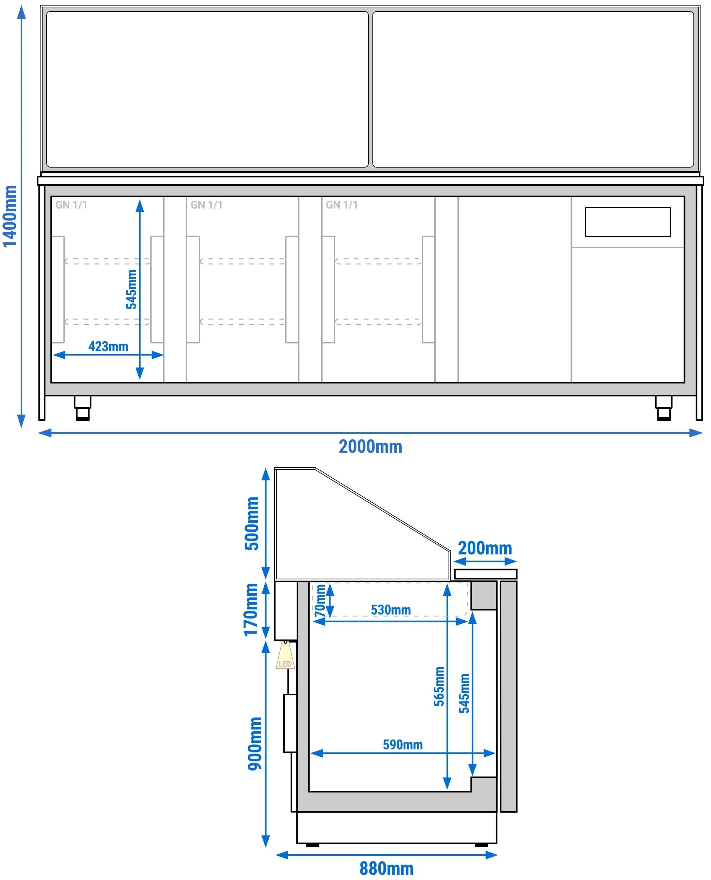 Саладетта GGM Gastro Toronto SAE255DN (Black/Natural) - 8