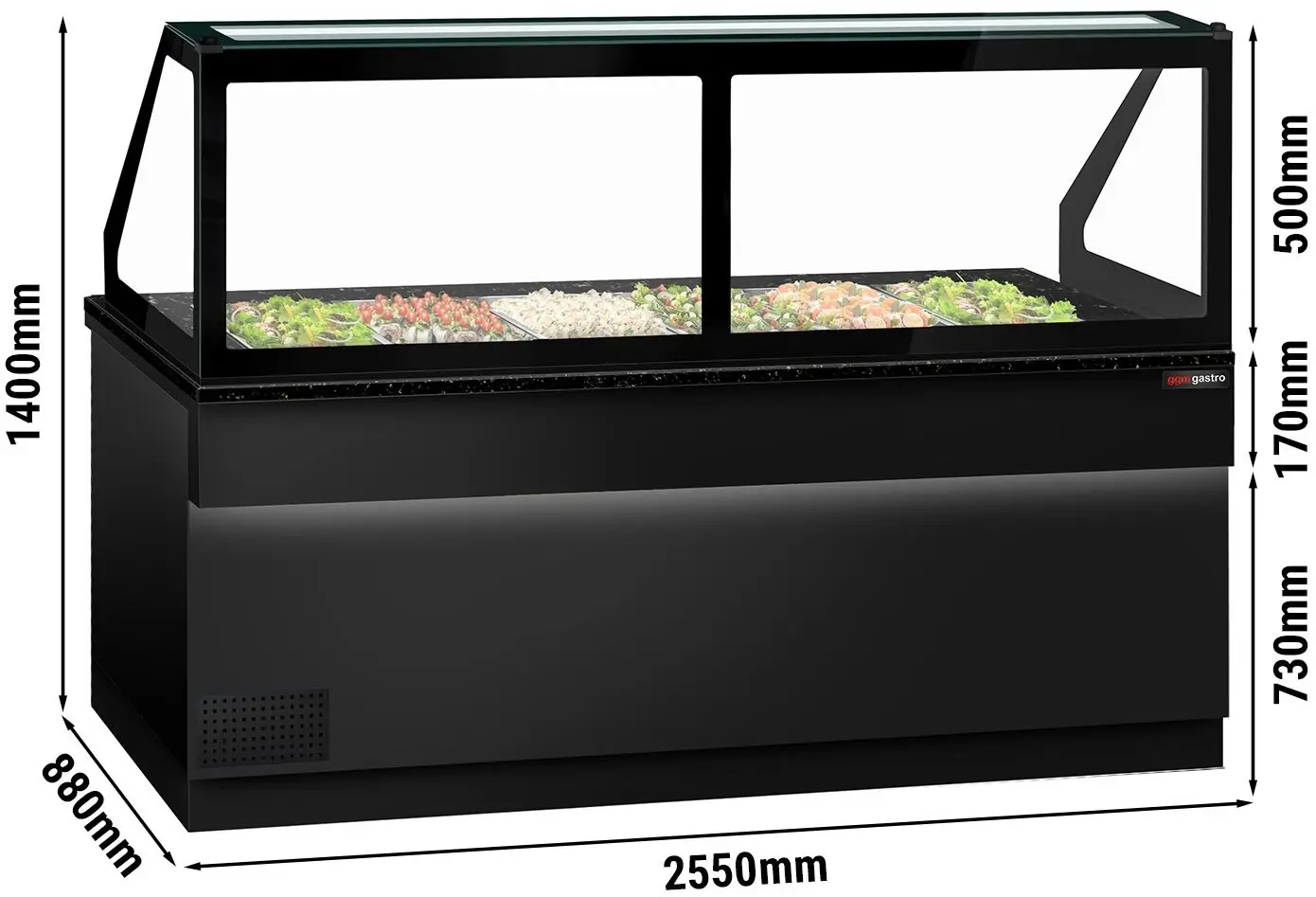 Saladeta GGM Gastro Toronto SAE255G-S (Black) - 7