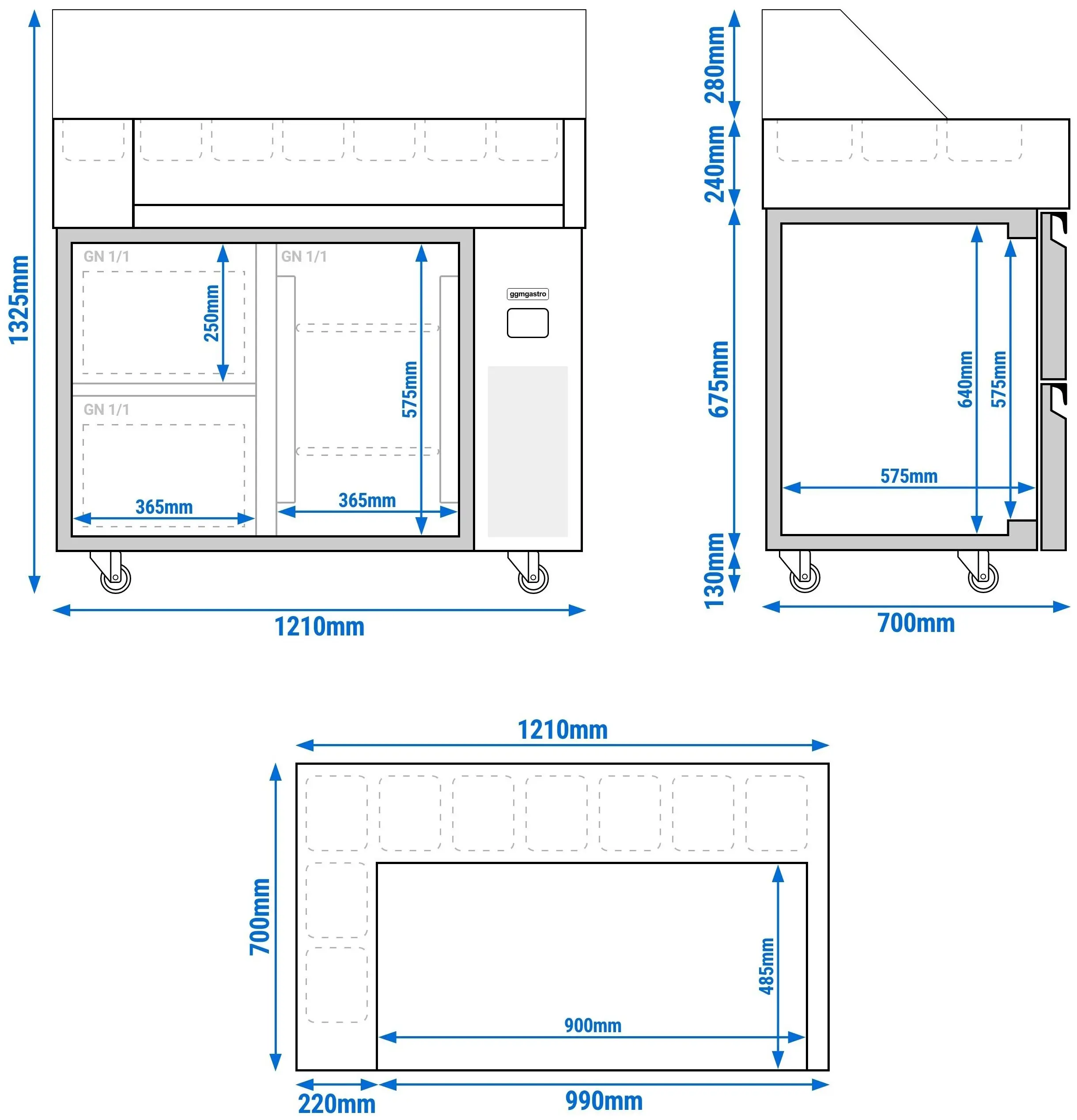Саладетта GGM Gastro ZBF127DN#CGK40-1#SBF (Inox) - 11
