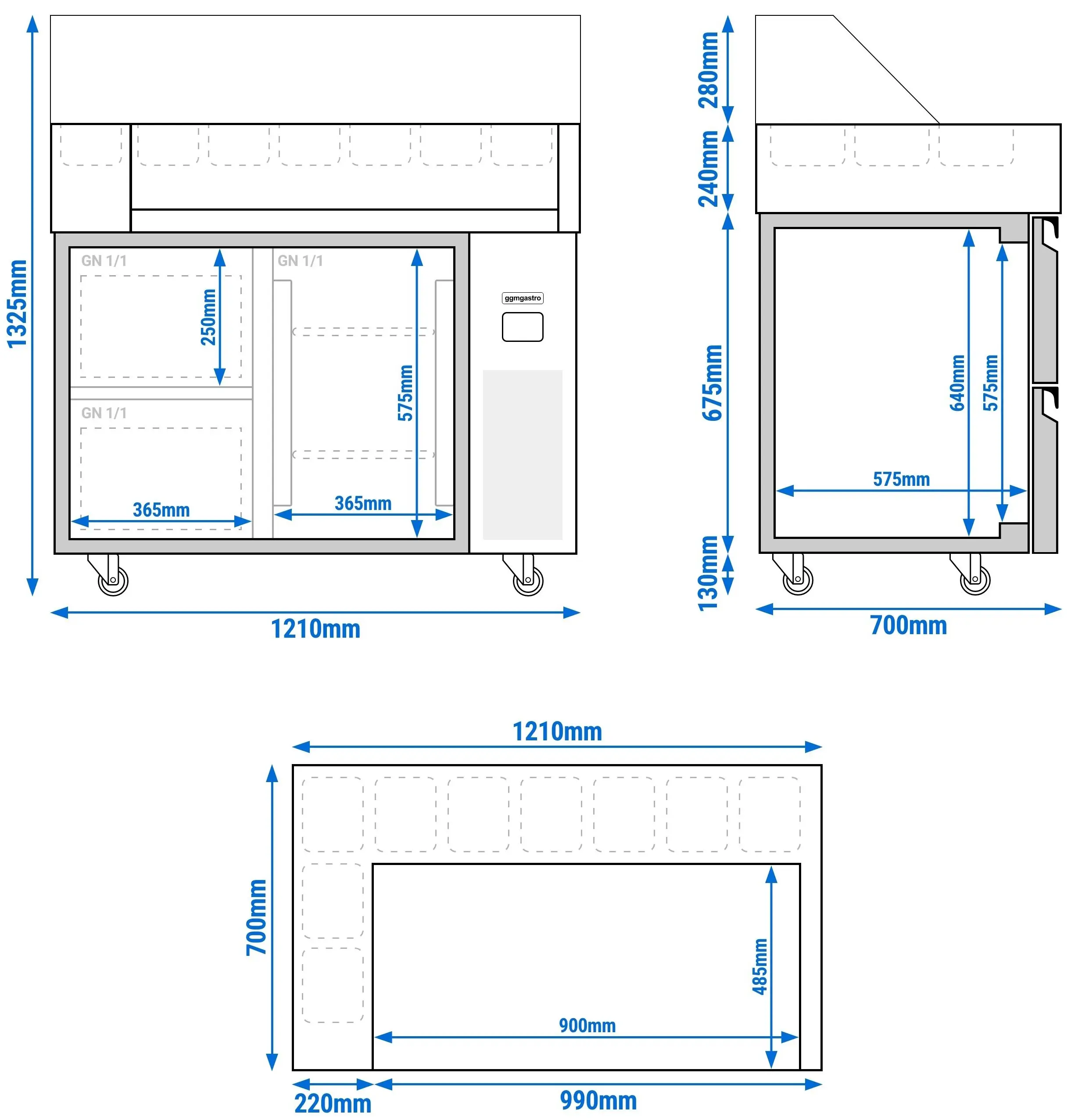 Saladeta GGM Gastro ZBF127DN#KGJ12#HM#SBF (Inox) - 11