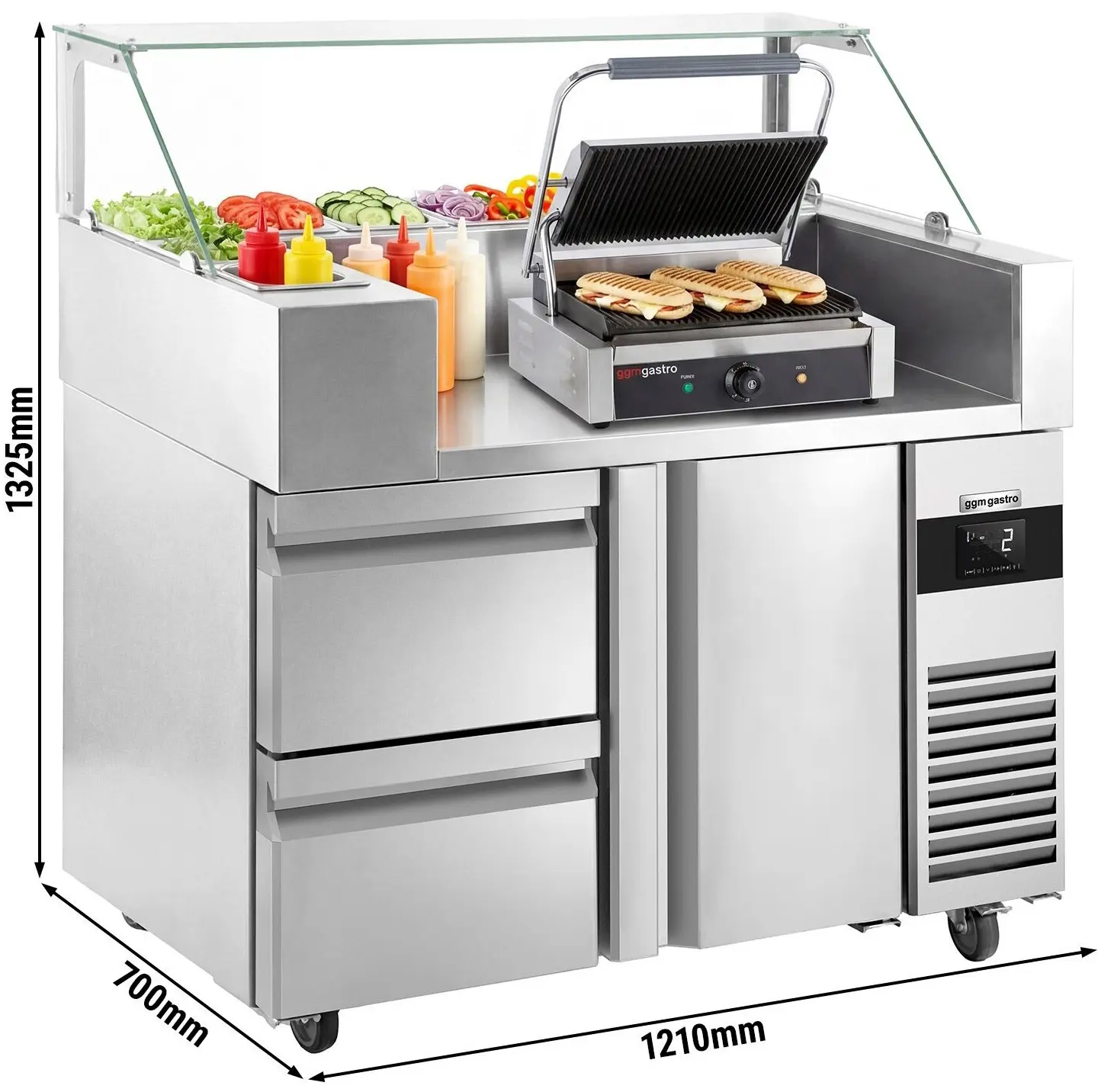Saladeta GGM Gastro ZBF127DN#KGKB200#SBF (Inox) - 10