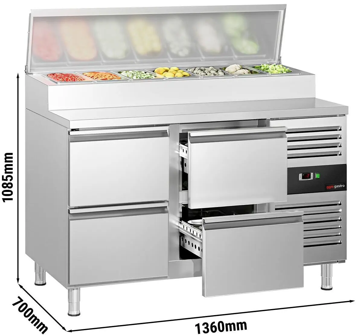 Саладетта GGM Gastro ZBG157N4D (Inox) - 12