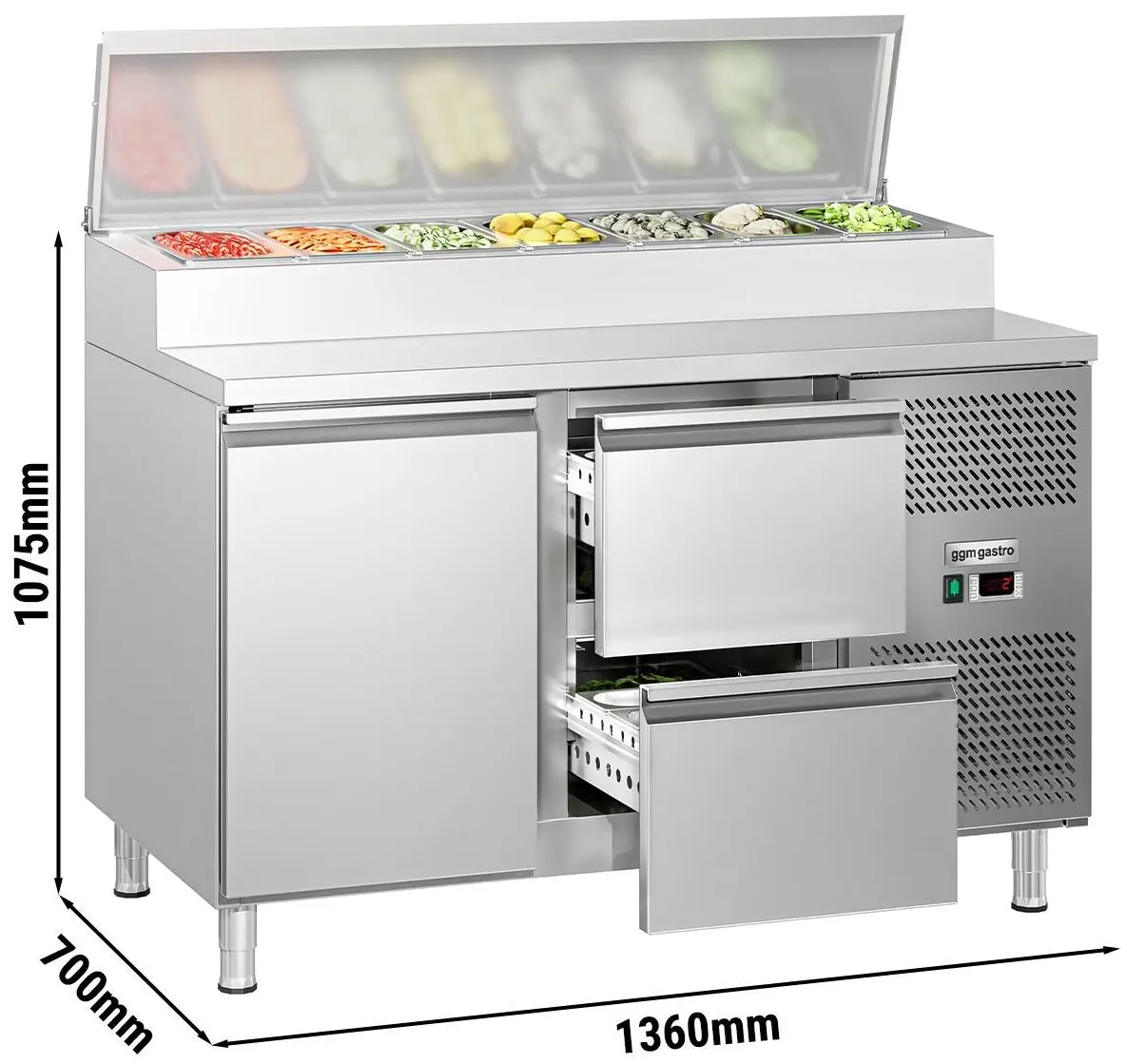 Saladeta GGM Gastro ZBG157ND#SBS1212#07 (Inox) - 12