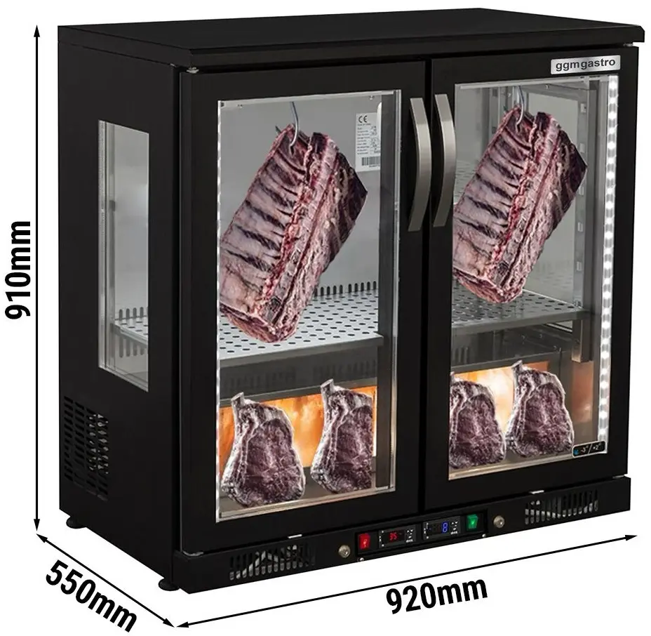 Шкаф для вызревания мяса GGM Gastro FRSF2GT (Black) - 8