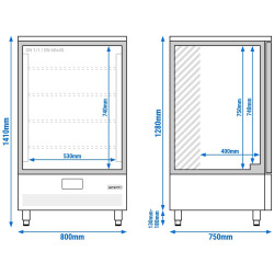 Congelator cu soc termic GGM Gastro SFF1046NR (Inox) Thumb