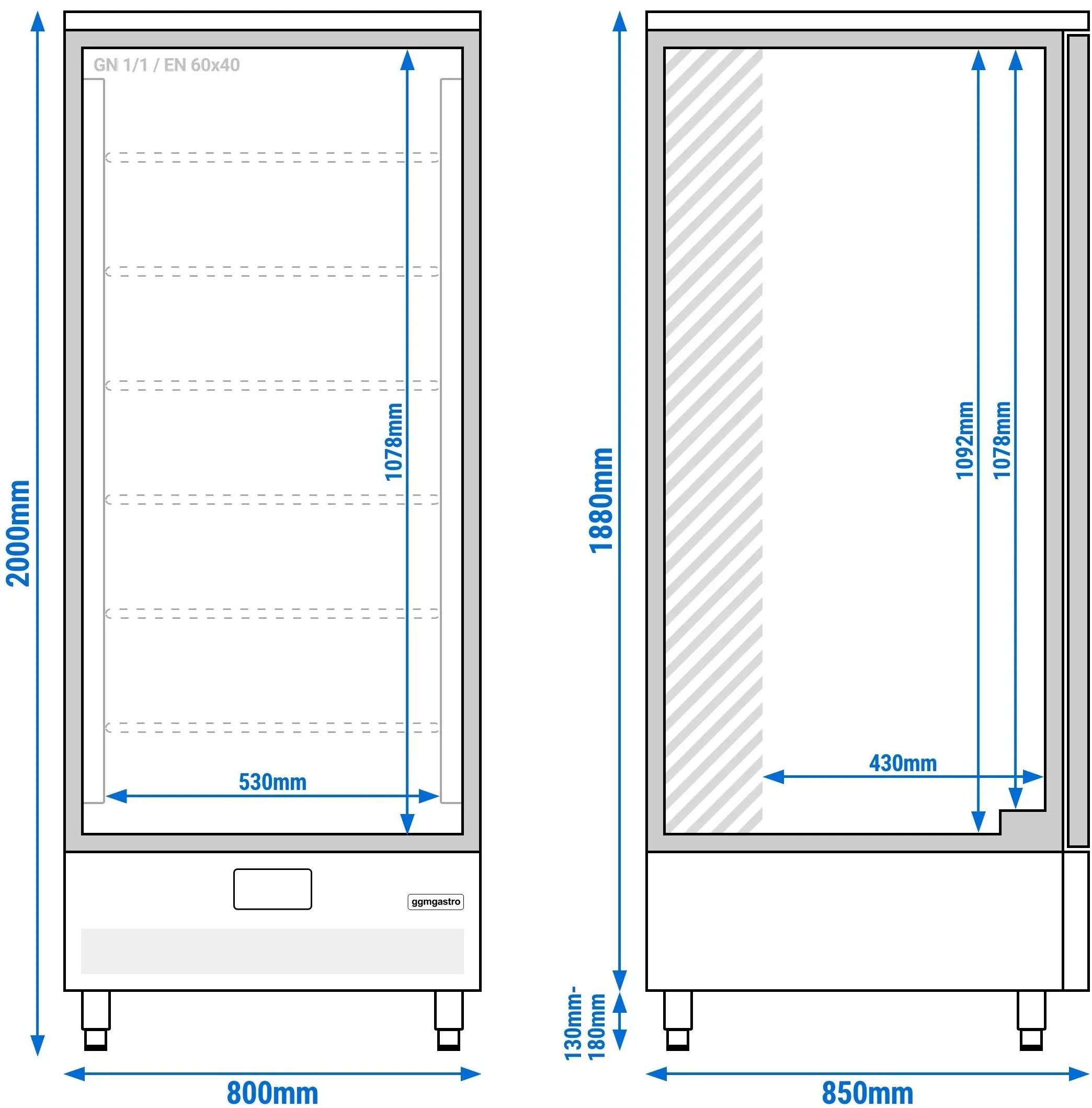 Congelator cu soc termic GGM Gastro SFF1546N (Inox) - 11