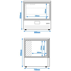 Congelator cu soc termic GGM Gastro SFF546NR (Inox) Thumb