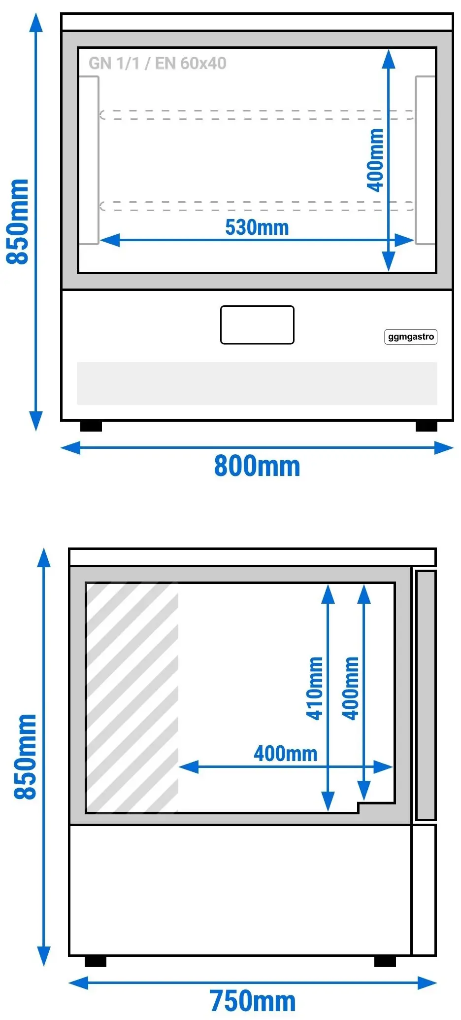 Congelator cu soc termic GGM Gastro SFF546NR (Inox) - 10
