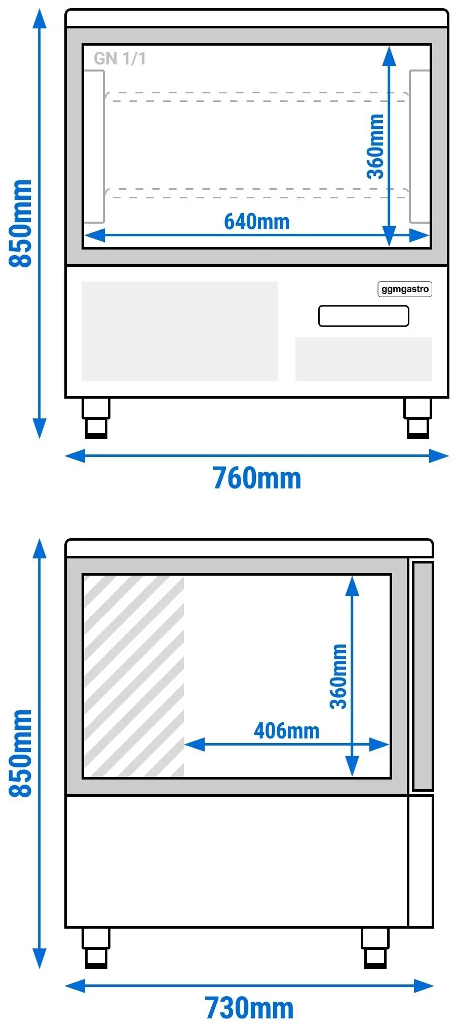 Congelator cu soc termic GGM Gastro SFHA3 (Inox) - 6