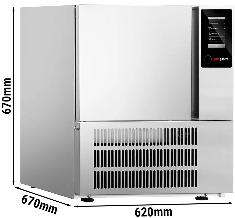 Congelator cu soc termic GGM Gastro SFP3 (Inox) - 4