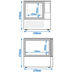 Congelator cu soc termic GGM Gastro SFP3 (Inox) Thumb