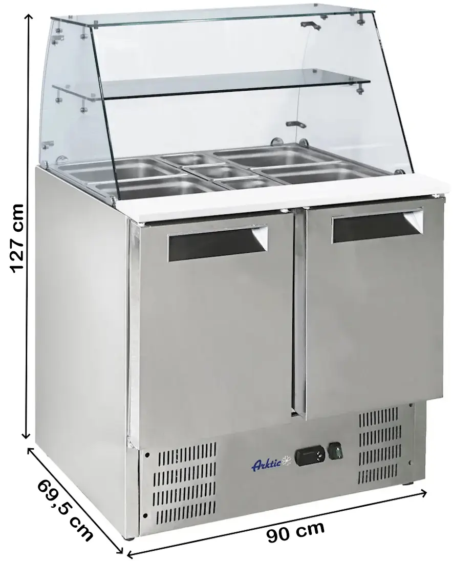 Masa rece pentru salata Hendi Arktic 236185 (Inox)