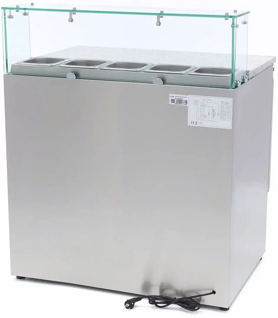 Masa-congelator pentru pizza Maxima 9400207 (Inox)