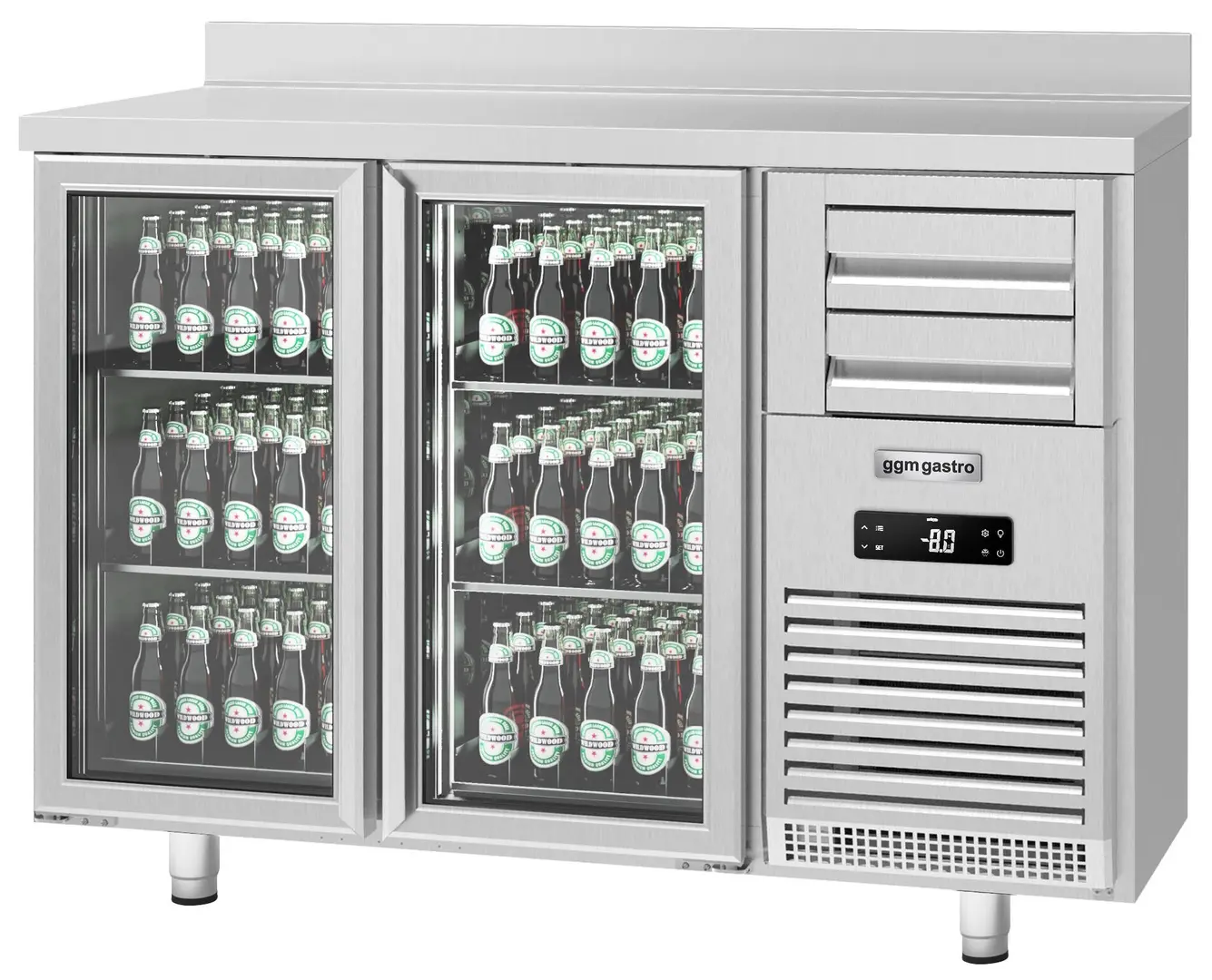 Masa frigorifica pentru bar GGM Gastro BGFI157 (Inox)