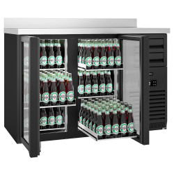 Masa frigorifica pentru bar GGM Gastro BGFI157B (Black)