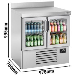 Masa frigorifica pentru bar GGM Gastro BGI107M (Inox) Thumb