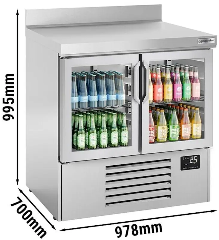 Masa frigorifica pentru bar GGM Gastro BGI107M (Inox) - 10