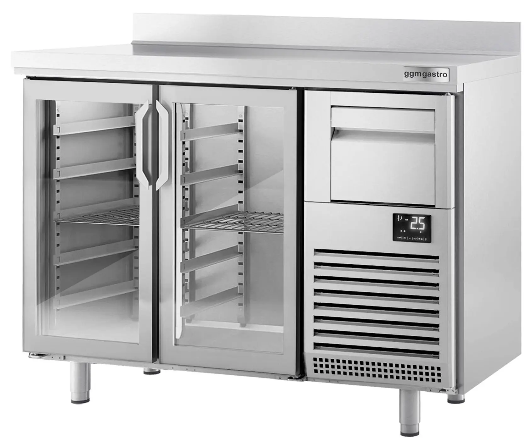 Masa frigorifica pentru bar GGM Gastro BGI156HGA (Inox) - 4